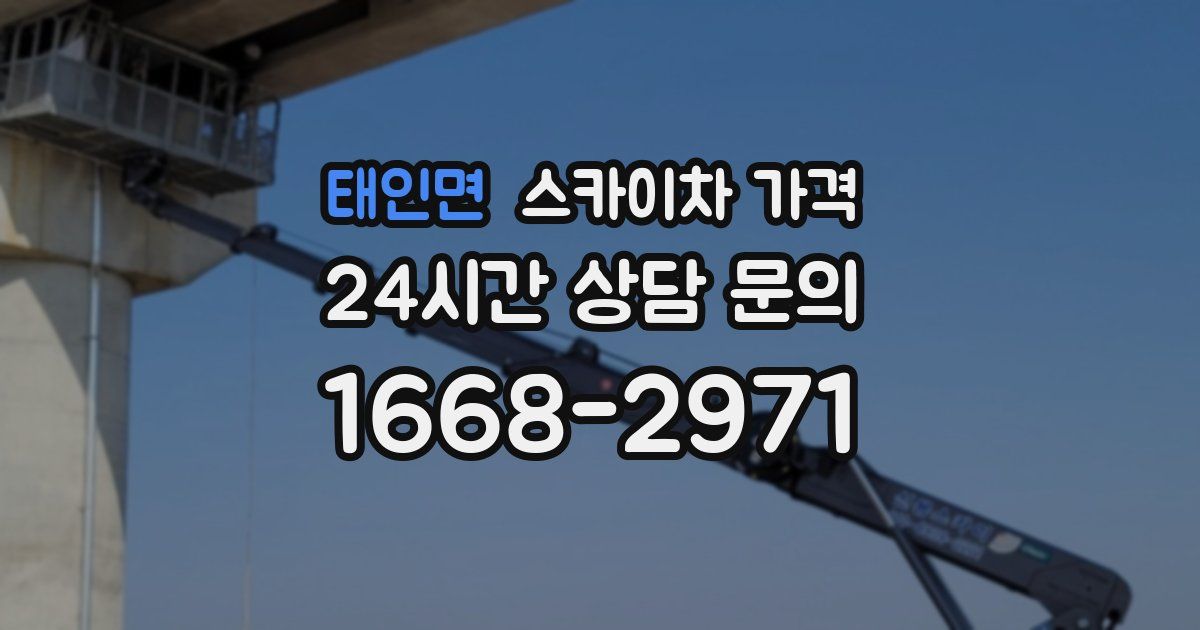 태인면 스카이차 가격