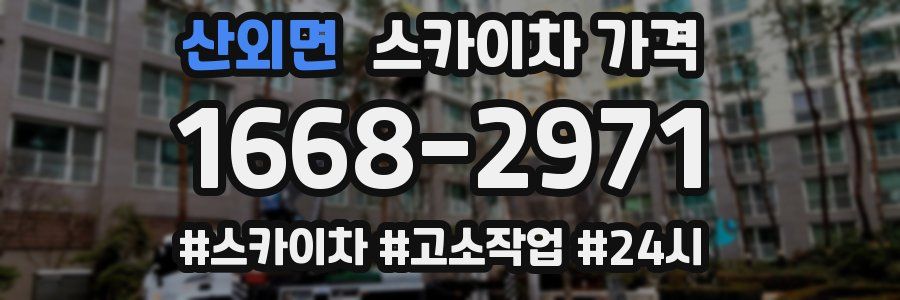 산외면 스카이차 가격