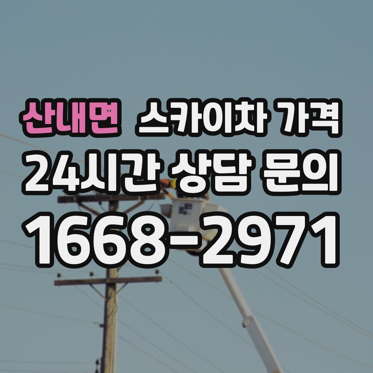 산내면 스카이차 가격 간판 조명 모듈 교체가 포함되면 달라질까