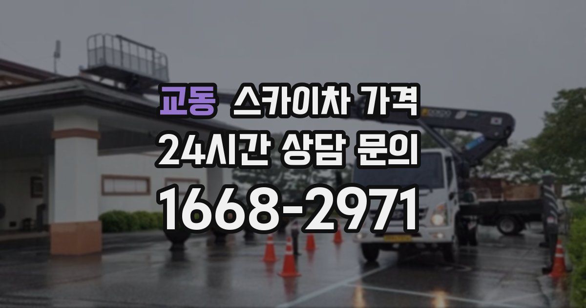 교동 스카이차 가격