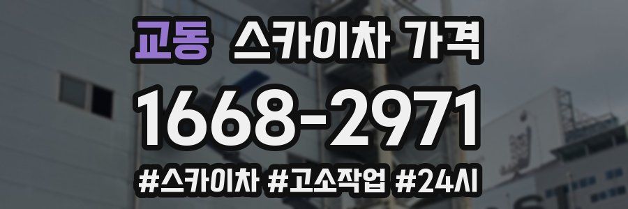 교동 스카이차 가격