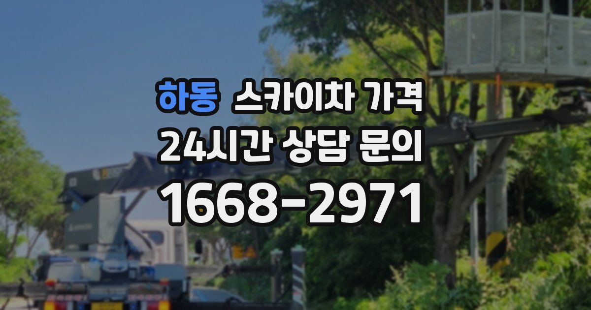 하동 스카이차 가격