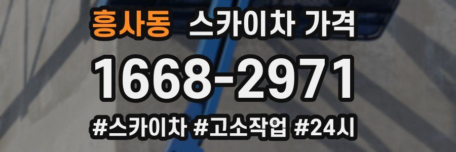 흥사동 스카이차 가격