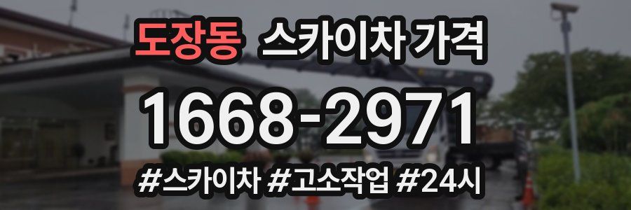 도장동 스카이차 가격