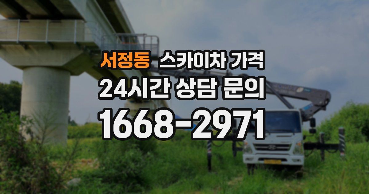 서정동 스카이차 가격