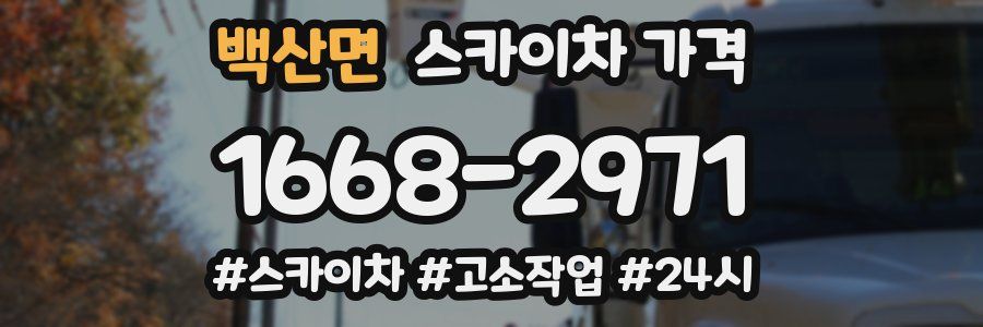 백산면 스카이차 가격