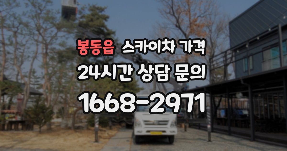 봉동읍 스카이차 가격