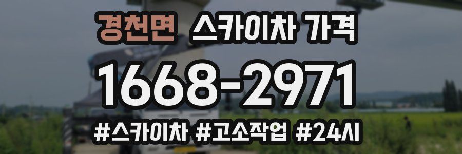 경천면 스카이차 가격