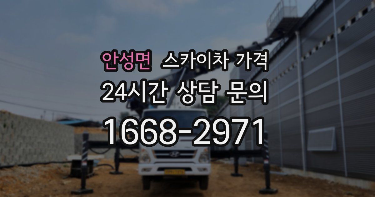 안성면 스카이차 가격