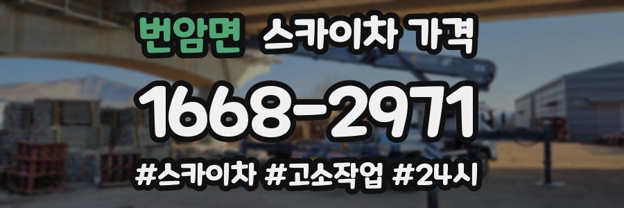 번암면 스카이차 가격