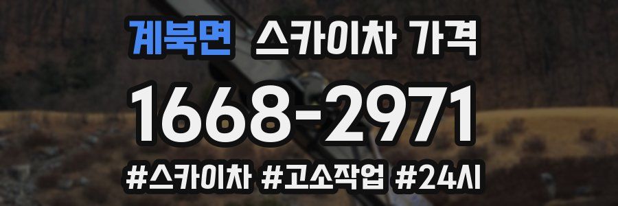 계북면 스카이차 가격