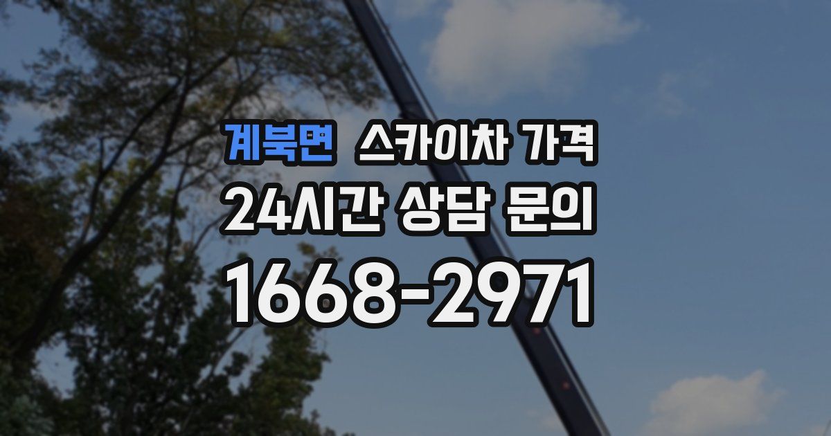 계북면 스카이차 가격