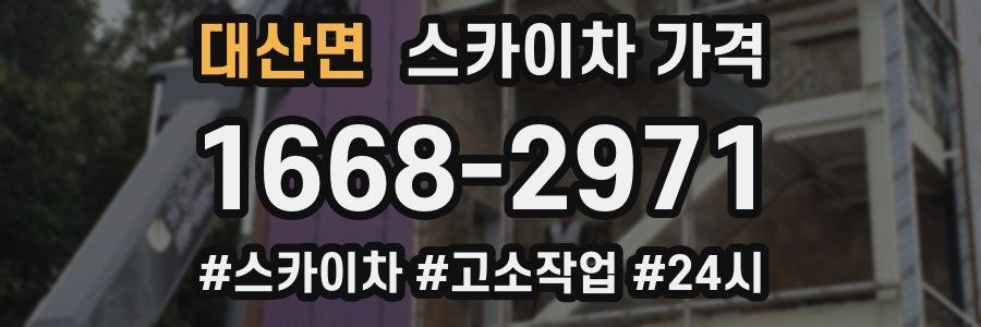 대산면 스카이차 가격