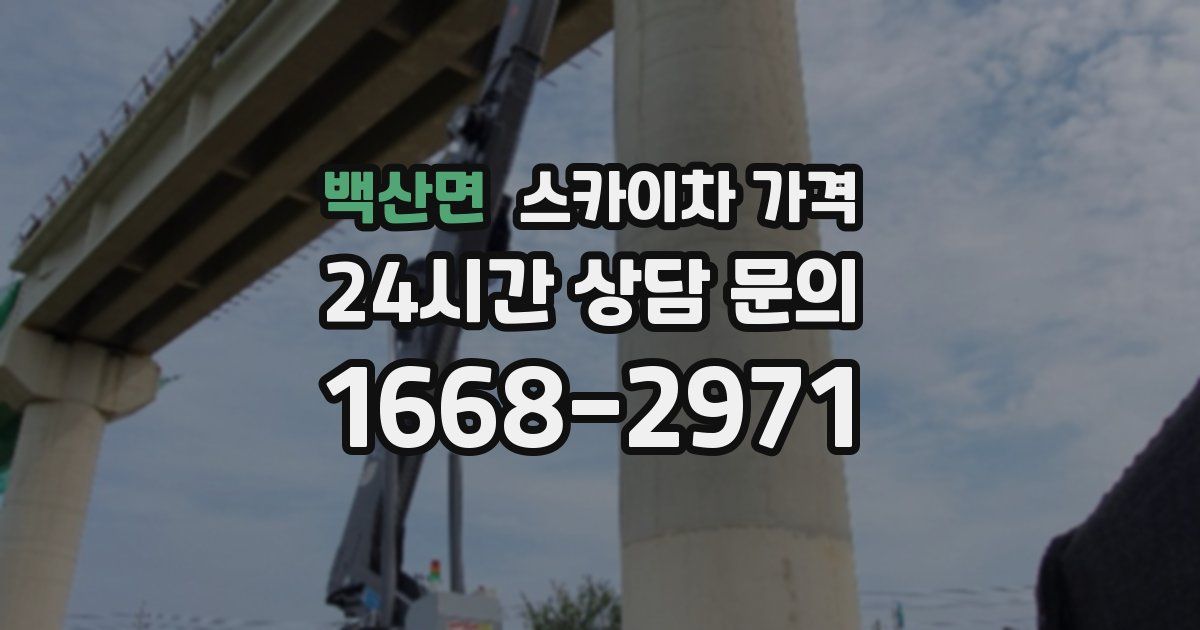 백산면 스카이차 가격