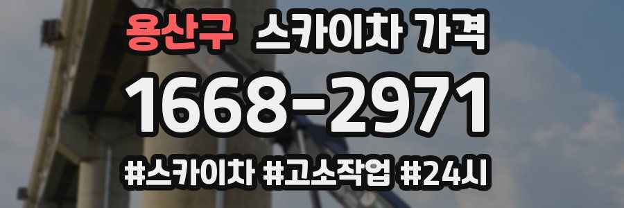 용산구 스카이차 가격