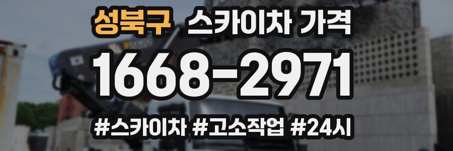성북구 스카이차 가격