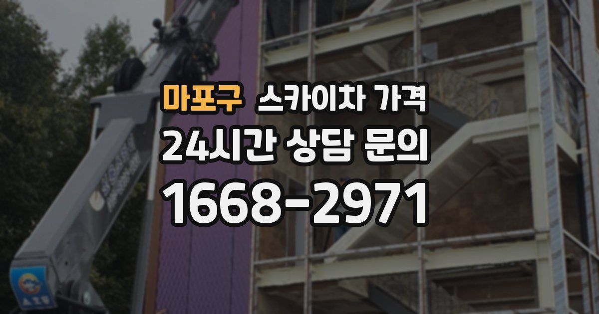 마포구 스카이차 가격