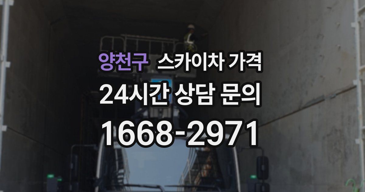 양천구 스카이차 가격