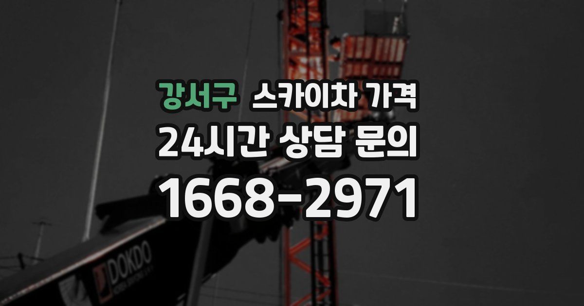 강서구 스카이차 가격