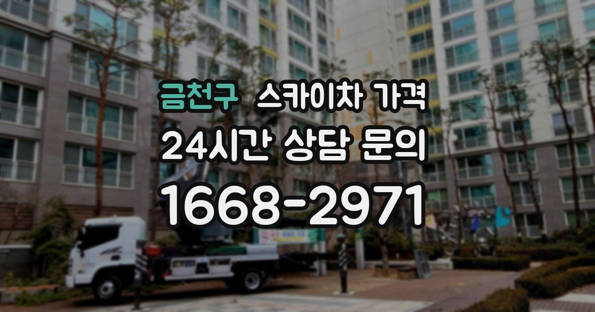 금천구 스카이차 가격