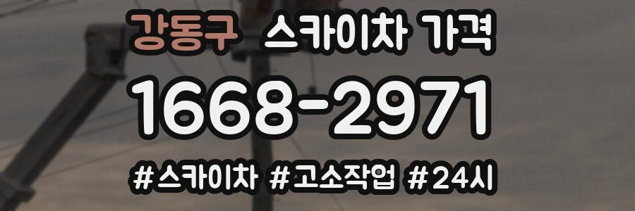 강동구 스카이차 가격