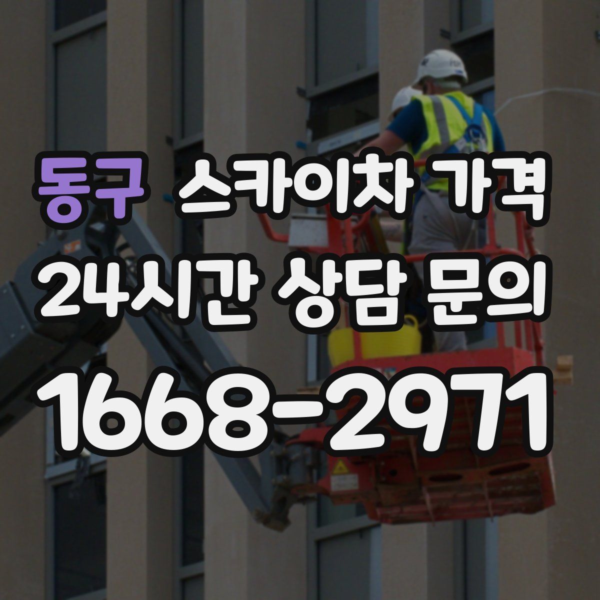 동구 스카이차 가격