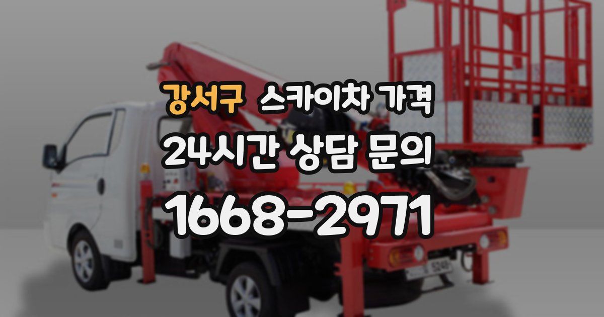 강서구 스카이차 가격