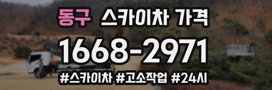 동구 스카이차 가격