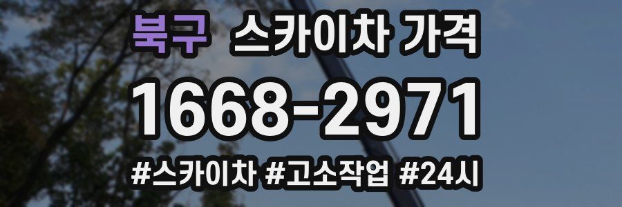 북구 스카이차 가격