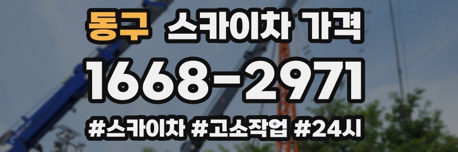 동구 스카이차 가격