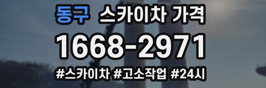 동구 스카이차 가격