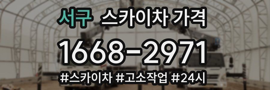 서구 스카이차 가격