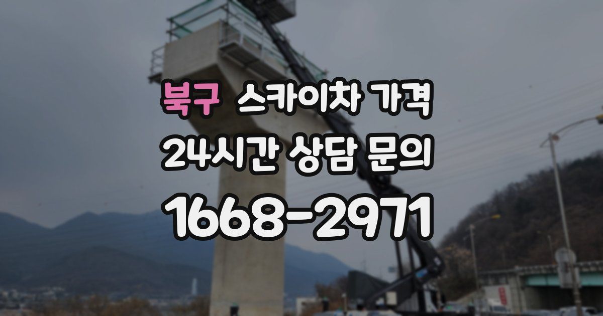 북구 스카이차 가격