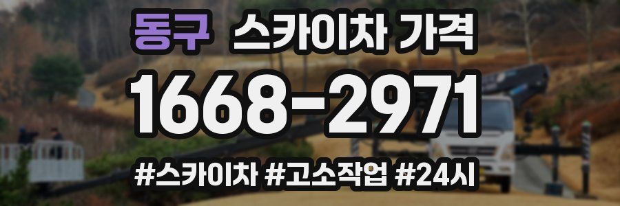 동구 스카이차 가격