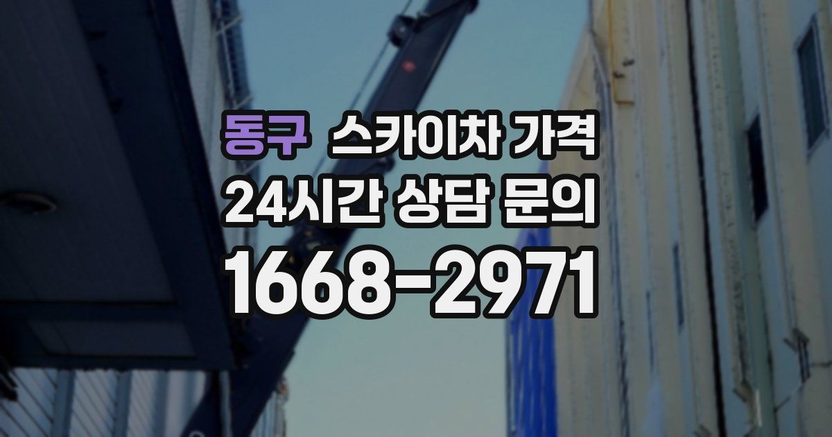 동구 스카이차 가격