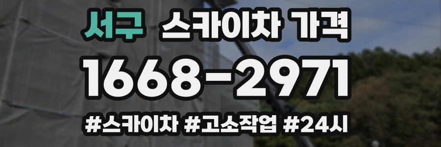 서구 스카이차 가격