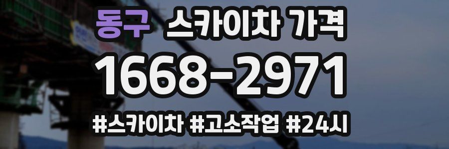 동구 스카이차 가격