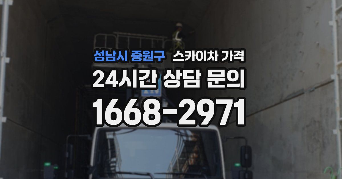 성남시 중원구 스카이차 가격