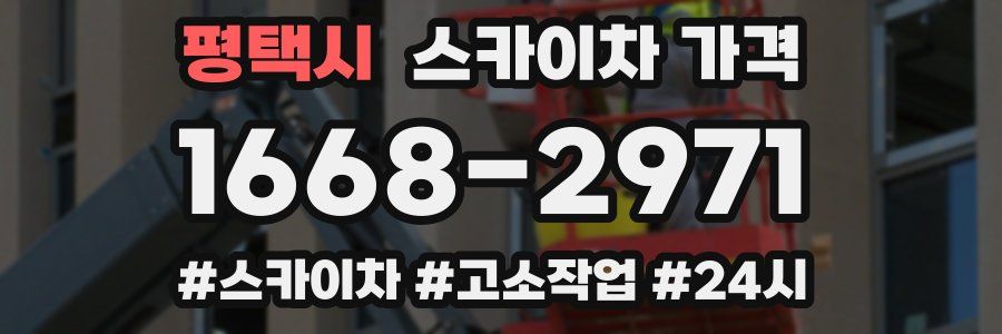 평택시 스카이차 가격