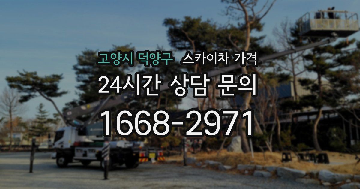 고양시 덕양구 스카이차 가격