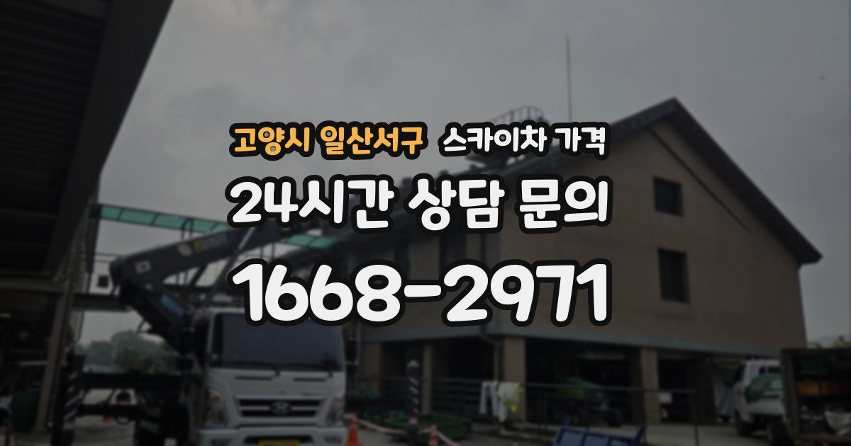 고양시 일산서구 스카이차 가격