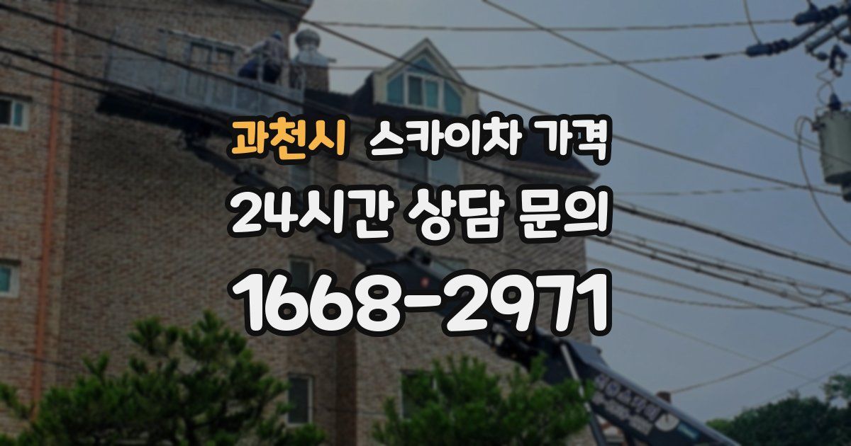 과천시 스카이차 가격