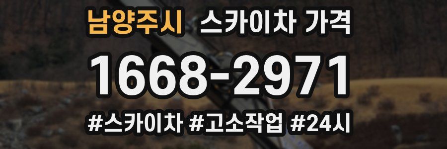 남양주시 스카이차 가격