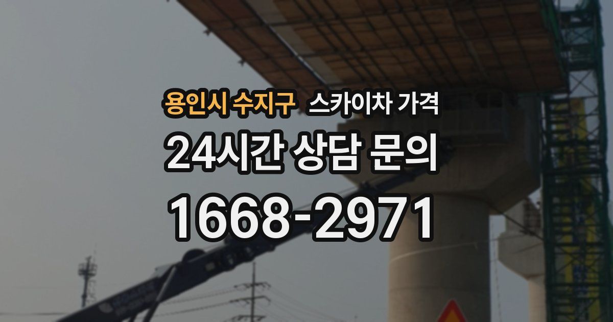 용인시 수지구 스카이차 가격