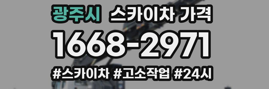 광주시 스카이차 가격