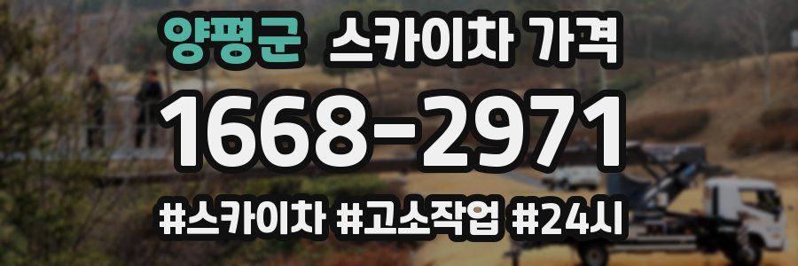 양평군 스카이차 가격