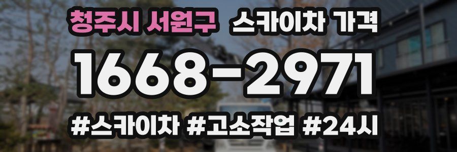청주시 서원구 스카이차 가격