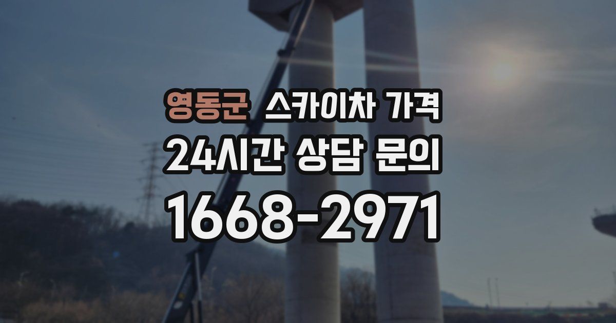 영동군 스카이차 가격
