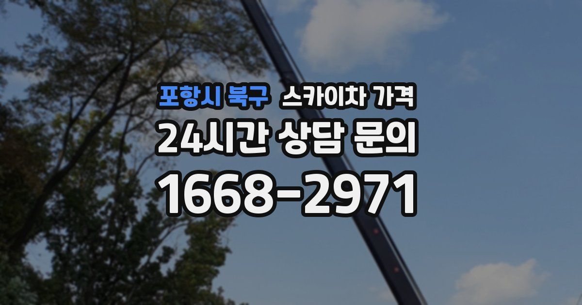 포항시 북구 스카이차 가격