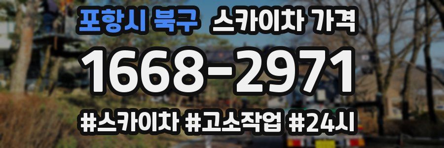 포항시 북구 스카이차 가격